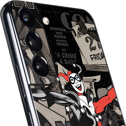DC Comics Harley Quinn Vintage Action pose pattern Galaxy S22 Plus Skin